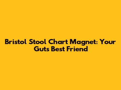 Bristol Stool Chart Magnet: Your Gut's Best Friend