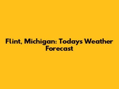 Flint, Michigan: Today's Weather Forecast
