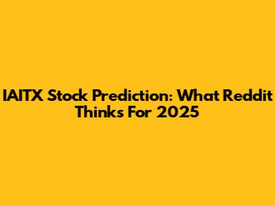 IAITX Stock Prediction: What Reddit Thinks For 2025
