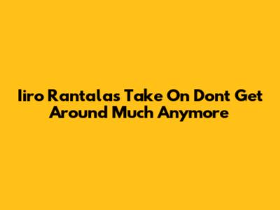 Iiro Rantala's Take On 'Don't Get Around Much Anymore'