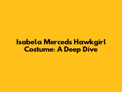 Isabela Merced's Hawkgirl Costume: A Deep Dive