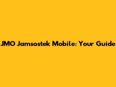 JMO Jamsostek Mobile: Your Guide