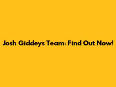 Josh Giddey's Team: Find Out Now!
