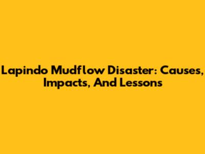 Lapindo Mudflow Disaster: Causes, Impacts, And Lessons