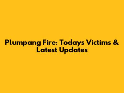 Plumpang Fire: Today's Victims & Latest Updates
