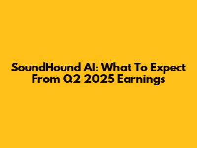 SoundHound AI: What To Expect From Q2 2025 Earnings