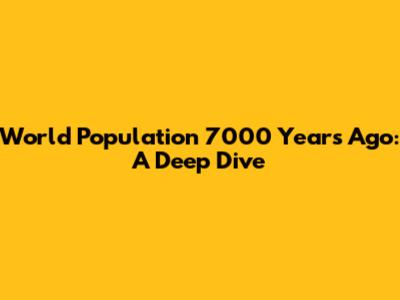 World Population 7000 Years Ago: A Deep Dive